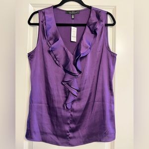 White House Black Market Ruffle Shell/Tank Top